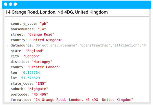 Geocoding API / Address to lat long api