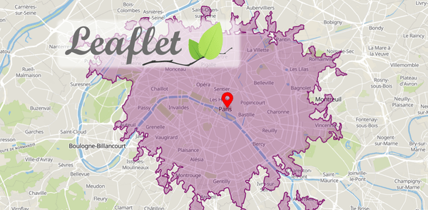 Draw isochrones and isodistances with Leaflet map library