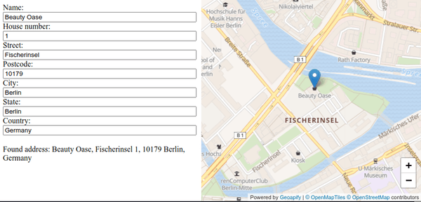 Geoapify Reverse Geocoding API JSFiddle