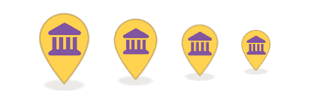 Different map icon sizes