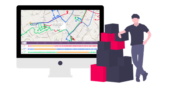 Optimal route for 3 delivery trucks with delivery and pickup jobs