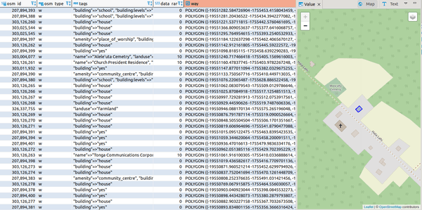 Using OpenStreetMap data as database