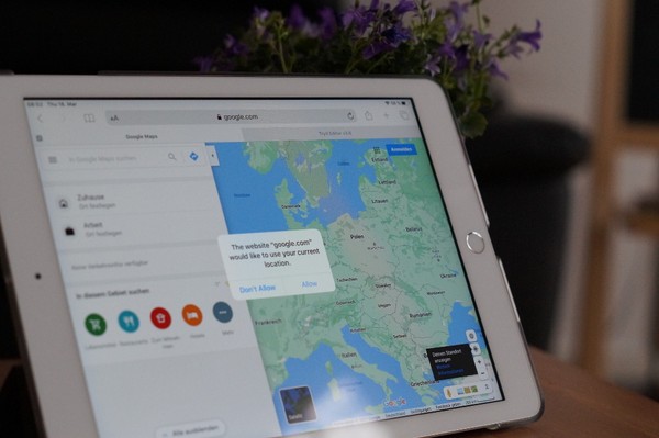Website would like to use your current location