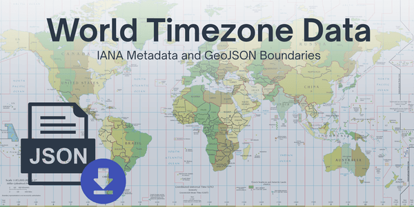 World timezone map with geographic boundaries