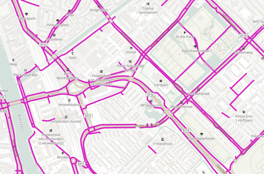 Add a cycleways layer to an OSM Bright map