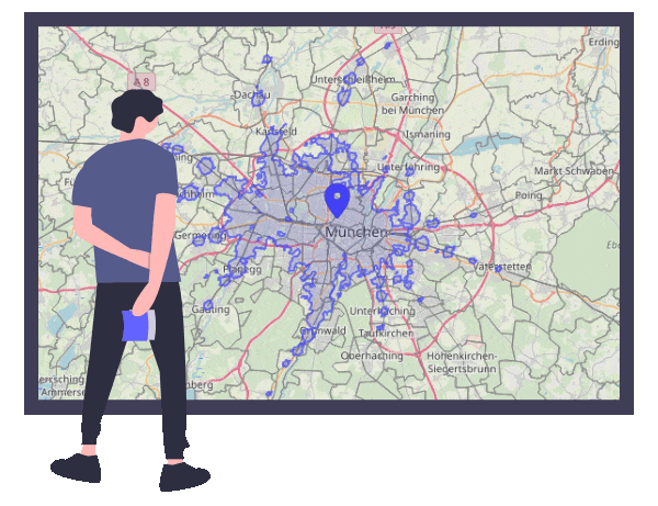 Isoline API - isochrones and icodistances