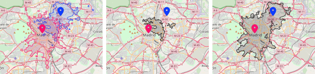 Operations on travel time maps