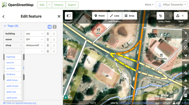 OpenStreetMap Adding Tags Manually