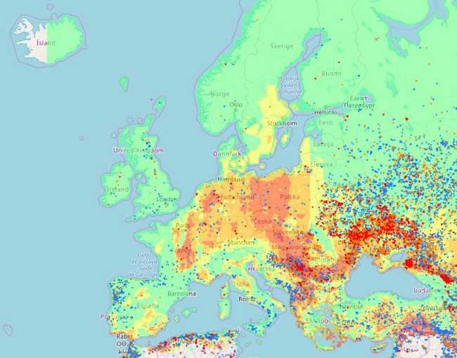 Open GIS data for fire danger forecast