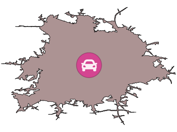 Drive isochrone