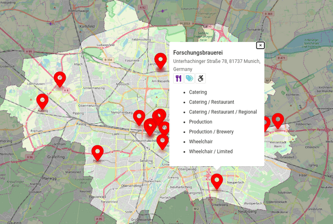 Breweries in Munich with Places API