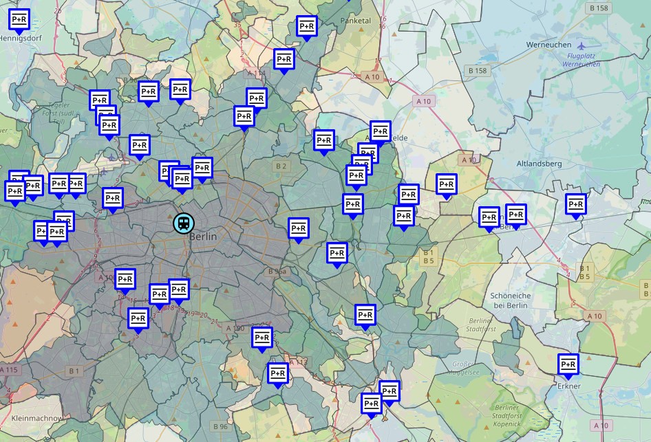 Digital map with Location Intelligence tools