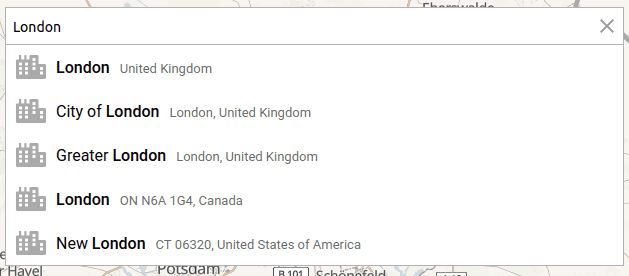 Highlight the primary and secondary parts for addresses