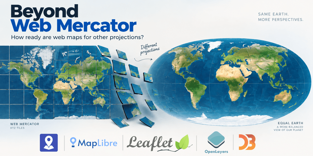 Beyond Web Mercator: comparing world map projections and web mapping libraries