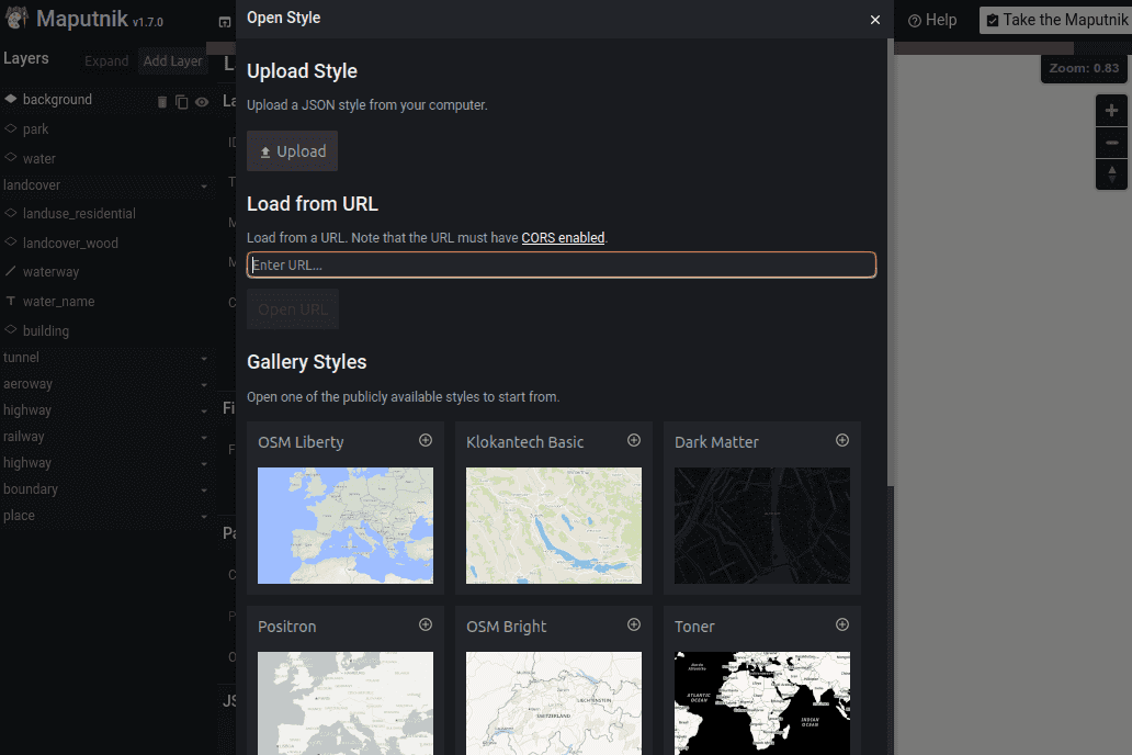 Choose a map style to customize