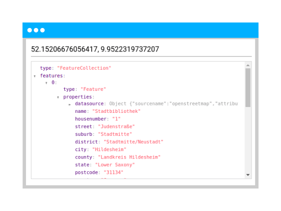 Reverse Geocoding API to get address by coordinates