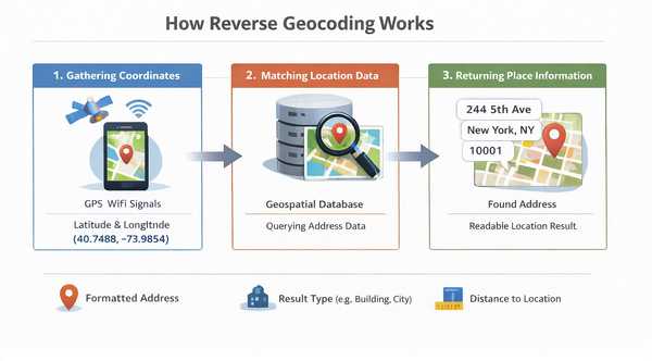 How reverse geocoding works: converting coordinates into a readable address