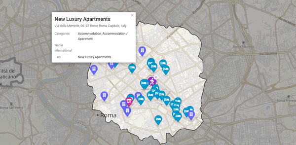 Hotels and apartments within 30 min walking from 