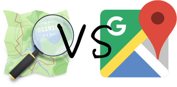 OpenStreetMap vs Google maps