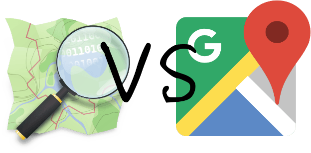 OpenStreetMap vs Google maps