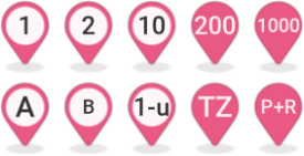 Marker Icons text examples